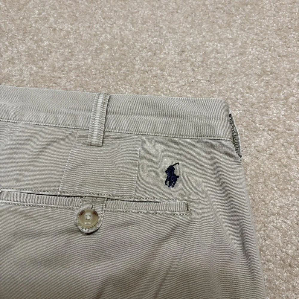 Polo Ralph Lauren Chino Pants Mens 38x34 Beige Polo Chino Classic Twill Cotton